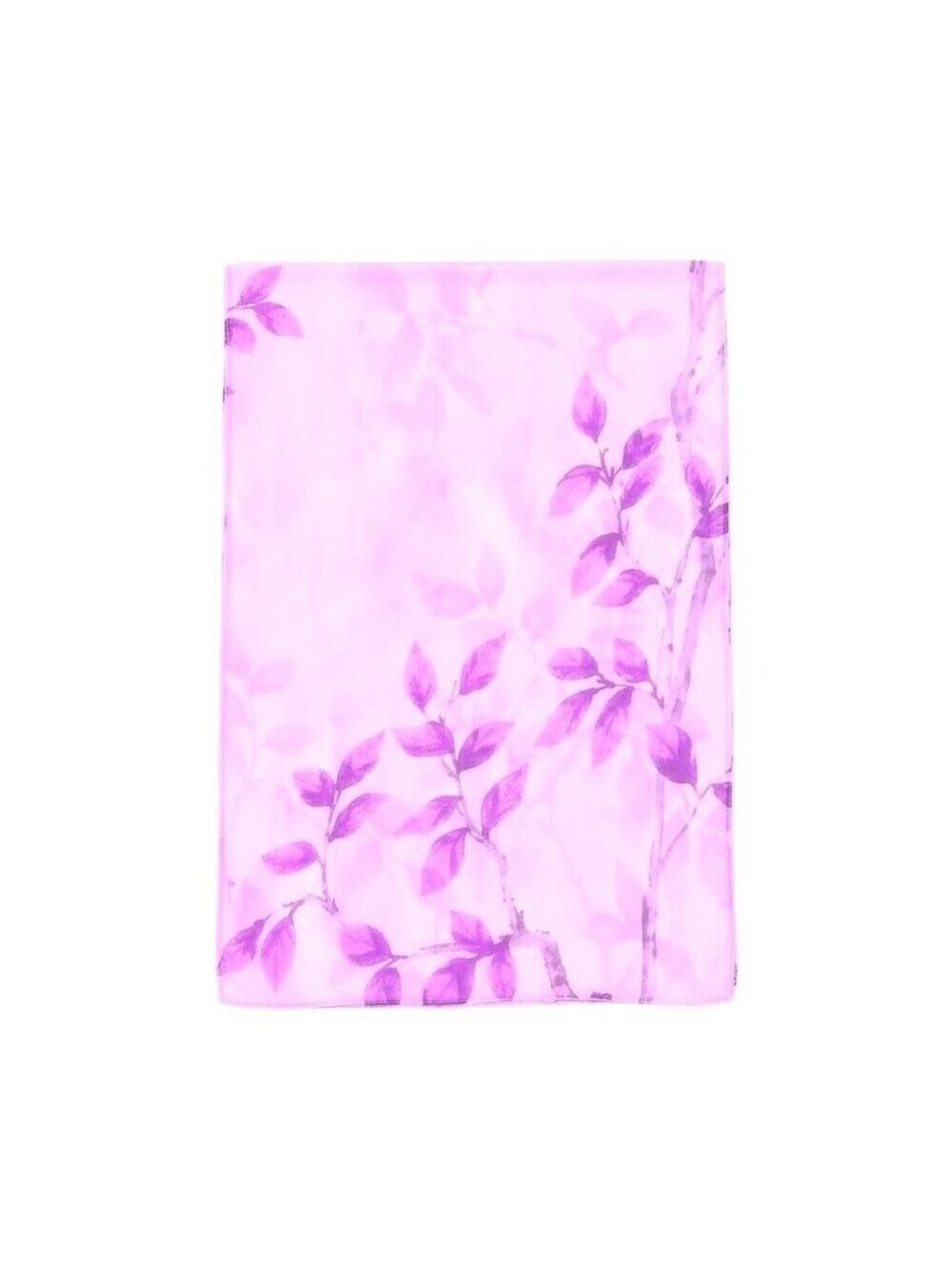 Lavender Chiffon Scarf Purple Leaf Wrap Shawl Lightweight Vintage Small